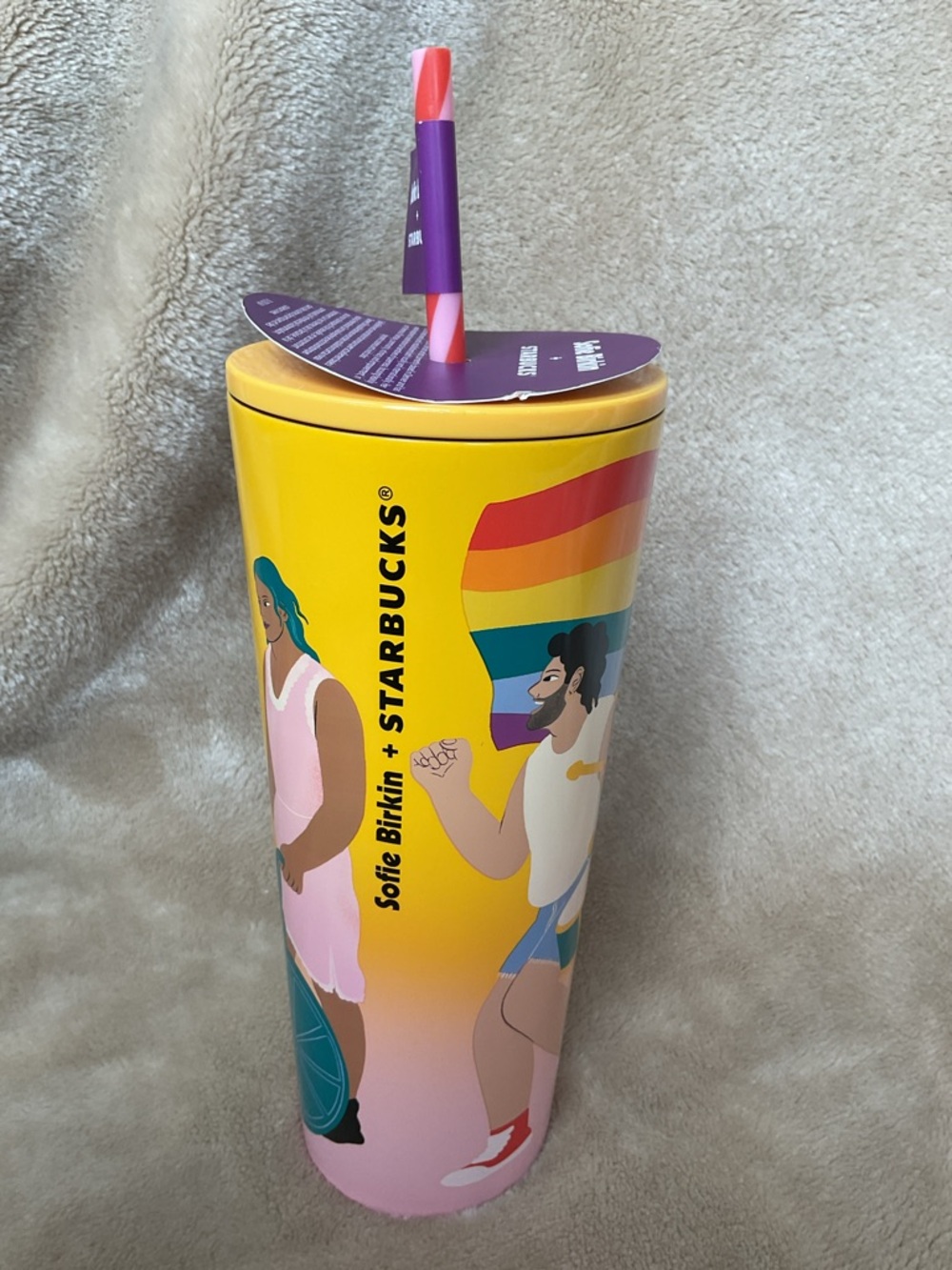 Starbucks Yellow Multicolor Sofie Birkin Rainbow Tumbler - Picture 3 of 5